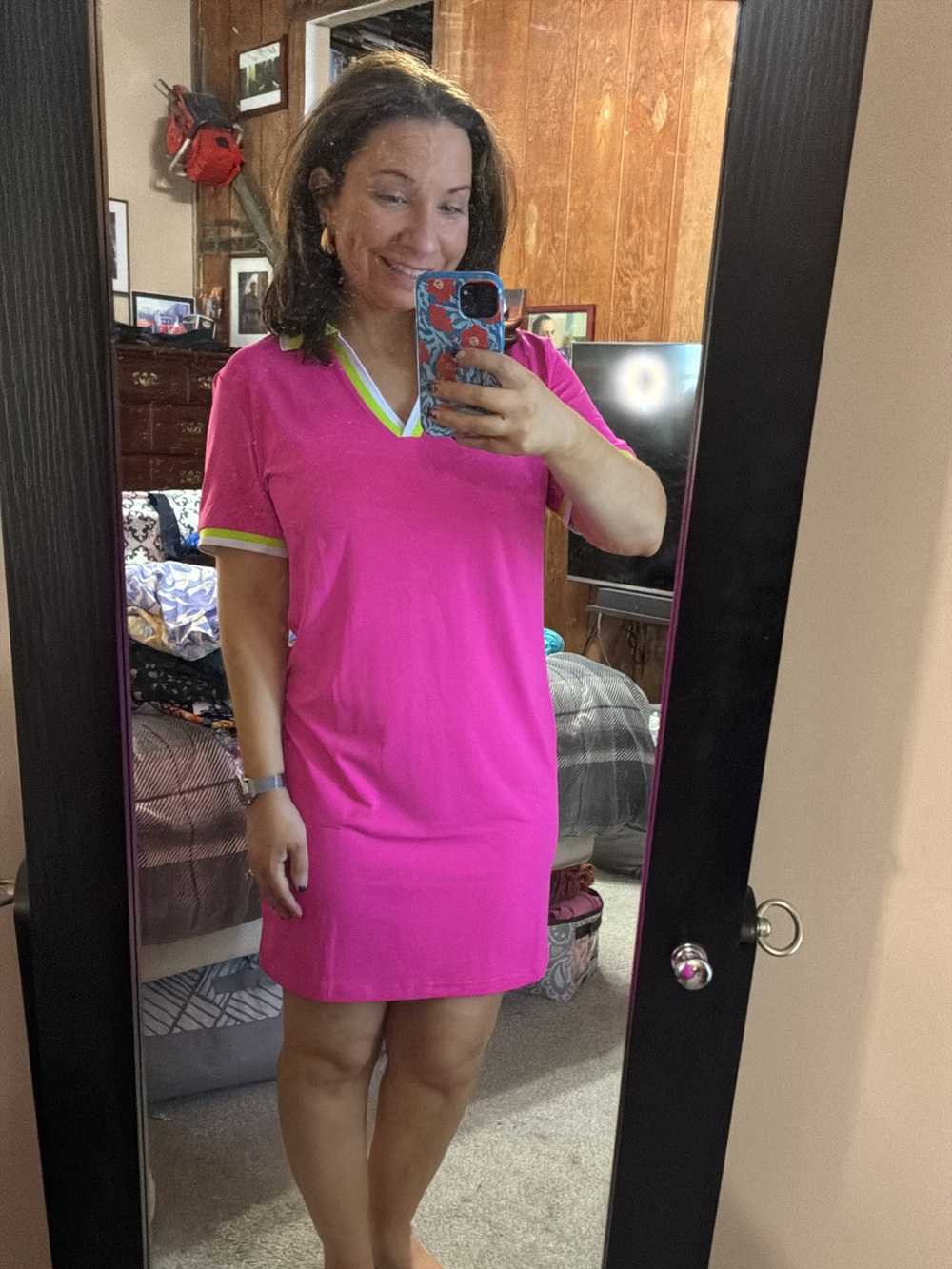 NWOT Pink collared dress